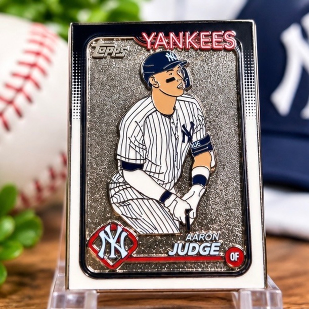 2024 Topps Aaron Judge New York Yankees Enamel Pin Baseball Card Style WinCraft